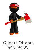Orange Man Ninja Clipart #1374109 by Leo Blanchette