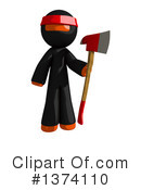 Orange Man Ninja Clipart #1374110 by Leo Blanchette