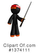 Orange Man Ninja Clipart #1374111 by Leo Blanchette