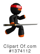 Orange Man Ninja Clipart #1374112 by Leo Blanchette