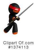 Orange Man Ninja Clipart #1374113 by Leo Blanchette