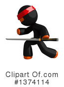 Orange Man Ninja Clipart #1374114 by Leo Blanchette