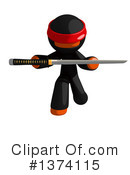 Orange Man Ninja Clipart #1374115 by Leo Blanchette