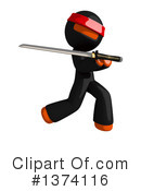 Orange Man Ninja Clipart #1374116 by Leo Blanchette