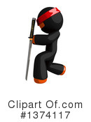 Orange Man Ninja Clipart #1374117 by Leo Blanchette