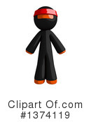 Orange Man Ninja Clipart #1374119 by Leo Blanchette