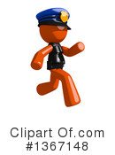 Orange Police Officer Clipart #1367148 by Leo Blanchette