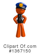 Orange Police Officer Clipart #1367150 by Leo Blanchette