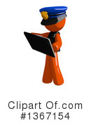 Orange Police Officer Clipart #1367154 by Leo Blanchette