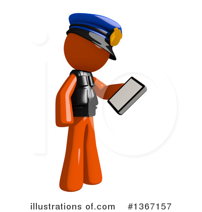 Royalty-Free (RF) Orange Police Officer Clipart Illustration by Leo Blanchette - Stock Sample #1367157