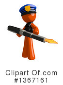 Orange Police Officer Clipart #1367161 by Leo Blanchette