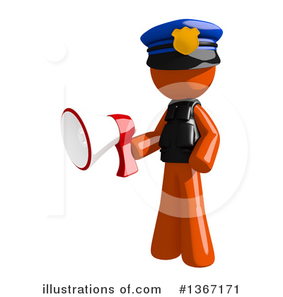 Orange Police Officer Clipart #1367171 by Leo Blanchette