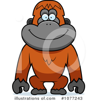 Royalty-Free (RF) Orangutan Clipart Illustration by Cory Thoman - Stock Sample #1077243