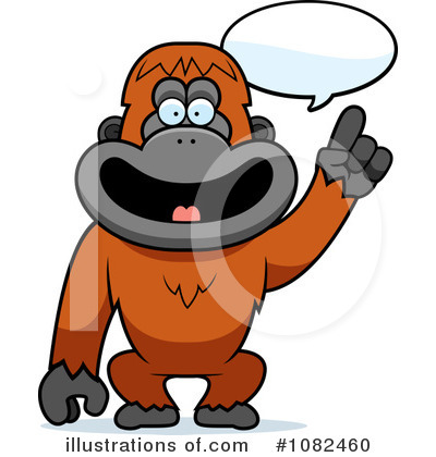 Royalty-Free (RF) Orangutan Clipart Illustration by Cory Thoman - Stock Sample #1082460