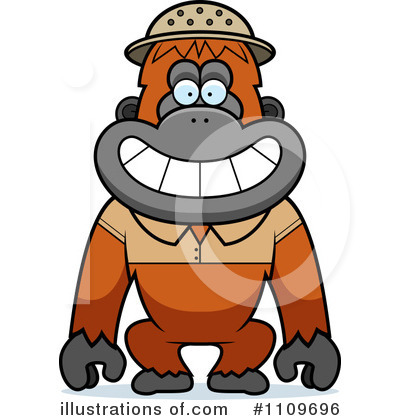 Royalty-Free (RF) Orangutan Clipart Illustration by Cory Thoman - Stock Sample #1109696