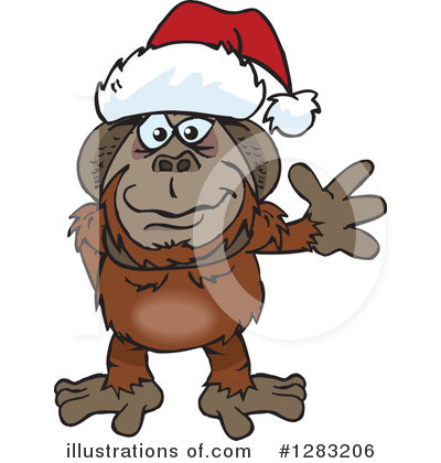 Royalty-Free (RF) Orangutan Clipart Illustration by Dennis Holmes Designs - Stock Sample #1283206