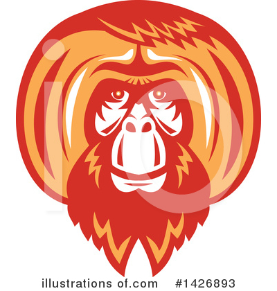 Royalty-Free (RF) Orangutan Clipart Illustration by patrimonio - Stock Sample #1426893