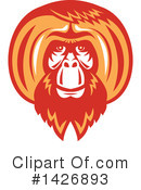 Orangutan Clipart #1426893 by patrimonio