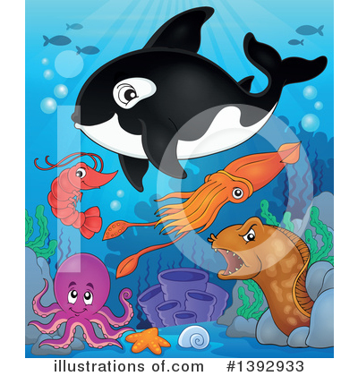 Royalty-Free (RF) Orca Clipart Illustration by visekart - Stock Sample #1392933