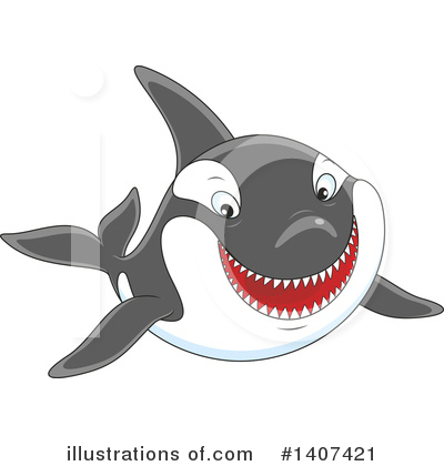 Royalty-Free (RF) Orca Clipart Illustration by Alex Bannykh - Stock Sample #1407421