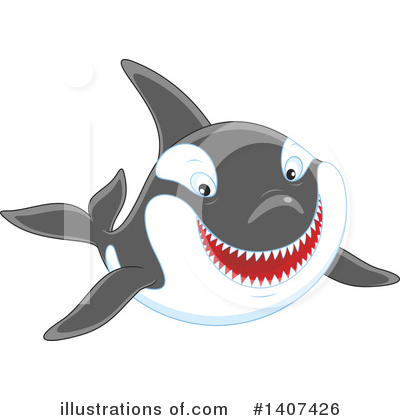 Royalty-Free (RF) Orca Clipart Illustration by Alex Bannykh - Stock Sample #1407426