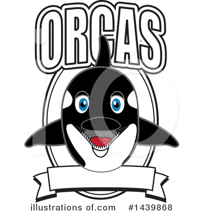Royalty-Free (RF) Orca Mascot Clipart Illustration by Mascot Junction - Stock Sample #1439868