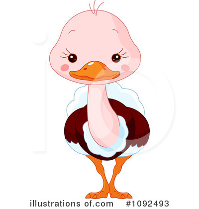 Royalty-Free (RF) Ostrich Clipart Illustration by Pushkin - Stock Sample #1092493