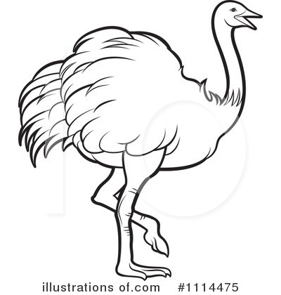 Royalty-Free (RF) Ostrich Clipart Illustration by Lal Perera - Stock Sample #1114475