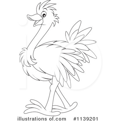 Royalty-Free (RF) Ostrich Clipart Illustration by Alex Bannykh - Stock Sample #1139201