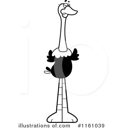 Ostrich Clipart #1161039 by Cory Thoman