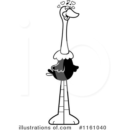 Ostrich Clipart #1161040 by Cory Thoman