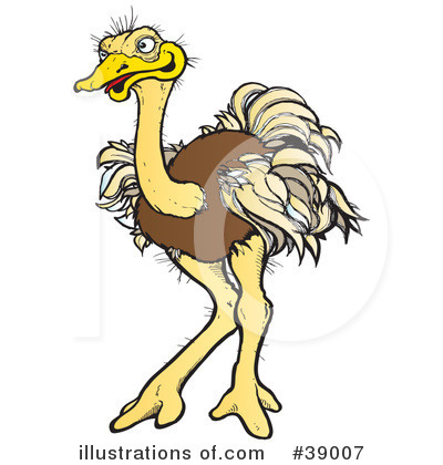 Royalty-Free (RF) Ostrich Clipart Illustration by Snowy - Stock Sample #39007