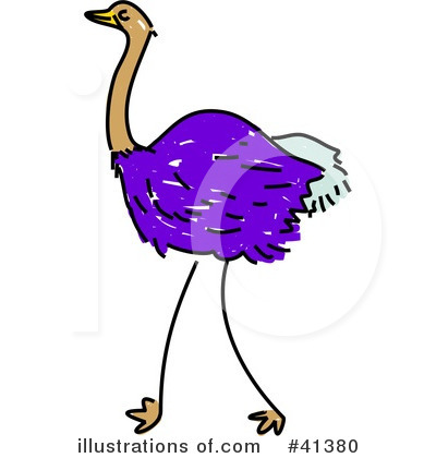 Royalty-Free (RF) Ostrich Clipart Illustration by Prawny - Stock Sample #41380