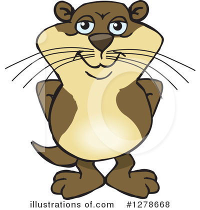 Royalty-Free (RF) Otter Clipart Illustration by Dennis Holmes Designs - Stock Sample #1278668
