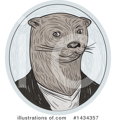 Royalty-Free (RF) Otter Clipart Illustration by patrimonio - Stock Sample #1434357