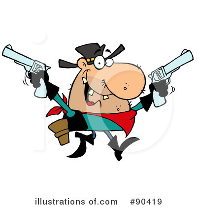 Royalty-Free (RF) Outlaw Clipart Illustration by Hit Toon - Stock Sample #90419