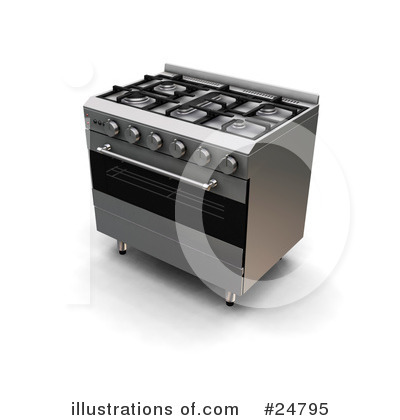 Royalty-Free (RF) Oven Clipart Illustration by KJ Pargeter - Stock Sample #24795