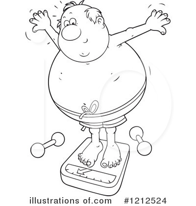 Royalty-Free (RF) Overweight Clipart Illustration by Alex Bannykh - Stock Sample #1212524