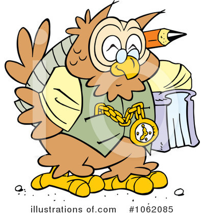 Royalty-Free (RF) Owl Clipart Illustration by Johnny Sajem - Stock Sample #1062085