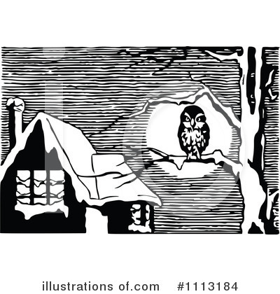 Royalty-Free (RF) Owl Clipart Illustration by Prawny Vintage - Stock Sample #1113184