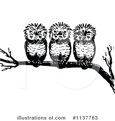 Royalty-Free (RF) Owl Clipart Illustration by Prawny Vintage - Stock Sample #1137763