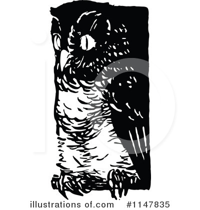 Royalty-Free (RF) Owl Clipart Illustration by Prawny Vintage - Stock Sample #1147835