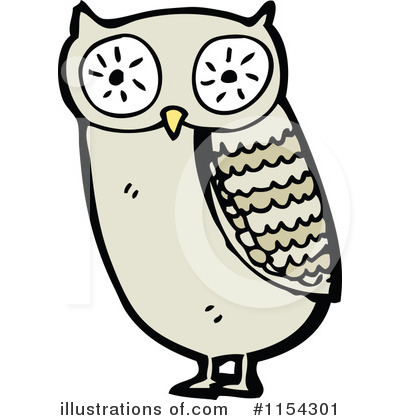 Royalty-Free (RF) Owl Clipart Illustration by lineartestpilot - Stock Sample #1154301