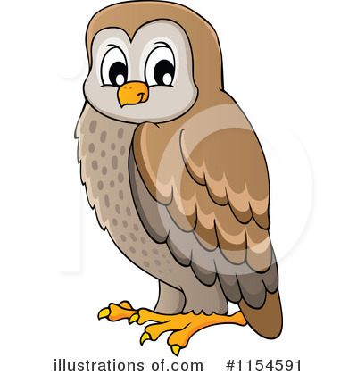 Royalty-Free (RF) Owl Clipart Illustration by visekart - Stock Sample #1154591