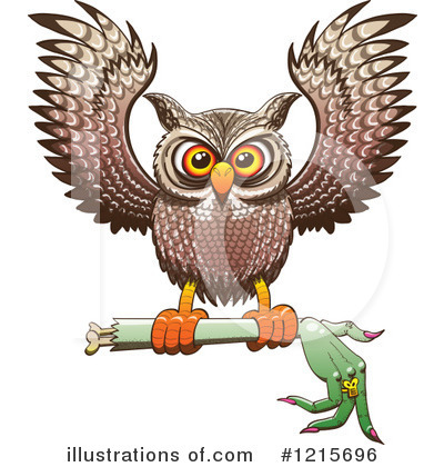 Royalty-Free (RF) Owl Clipart Illustration by Zooco - Stock Sample #1215696