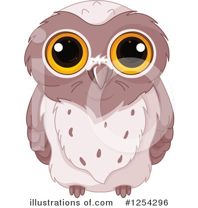 Royalty-Free (RF) Owl Clipart Illustration by Pushkin - Stock Sample #1254296