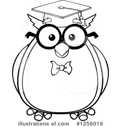Royalty-Free (RF) Owl Clipart Illustration by Hit Toon - Stock Sample #1256019