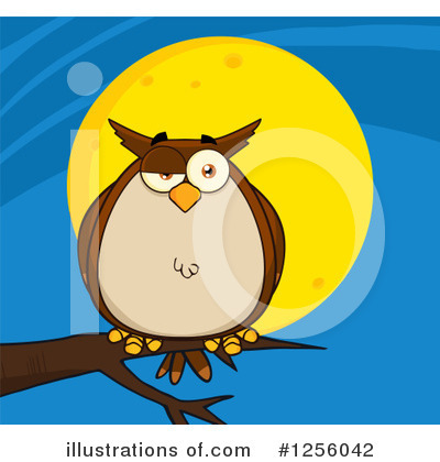 Royalty-Free (RF) Owl Clipart Illustration by Hit Toon - Stock Sample #1256042