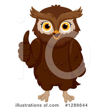 Royalty-Free (RF) Owl Clipart Illustration by BNP Design Studio - Stock Sample #1286644