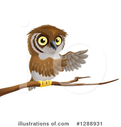 Owl Clipart #1288931 by AtStockIllustration